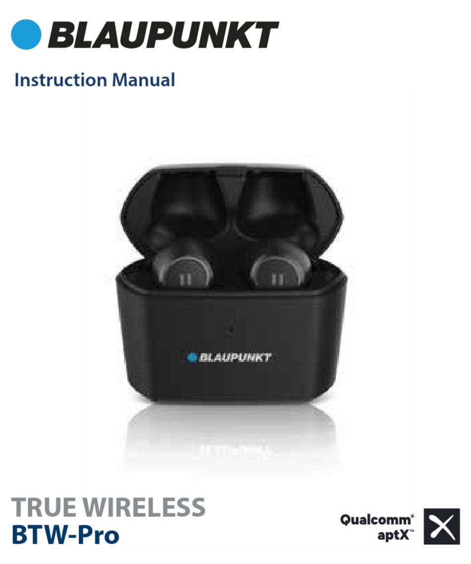 BLAUPUNKT BTW-PRO INSTRUCTION MANUAL 