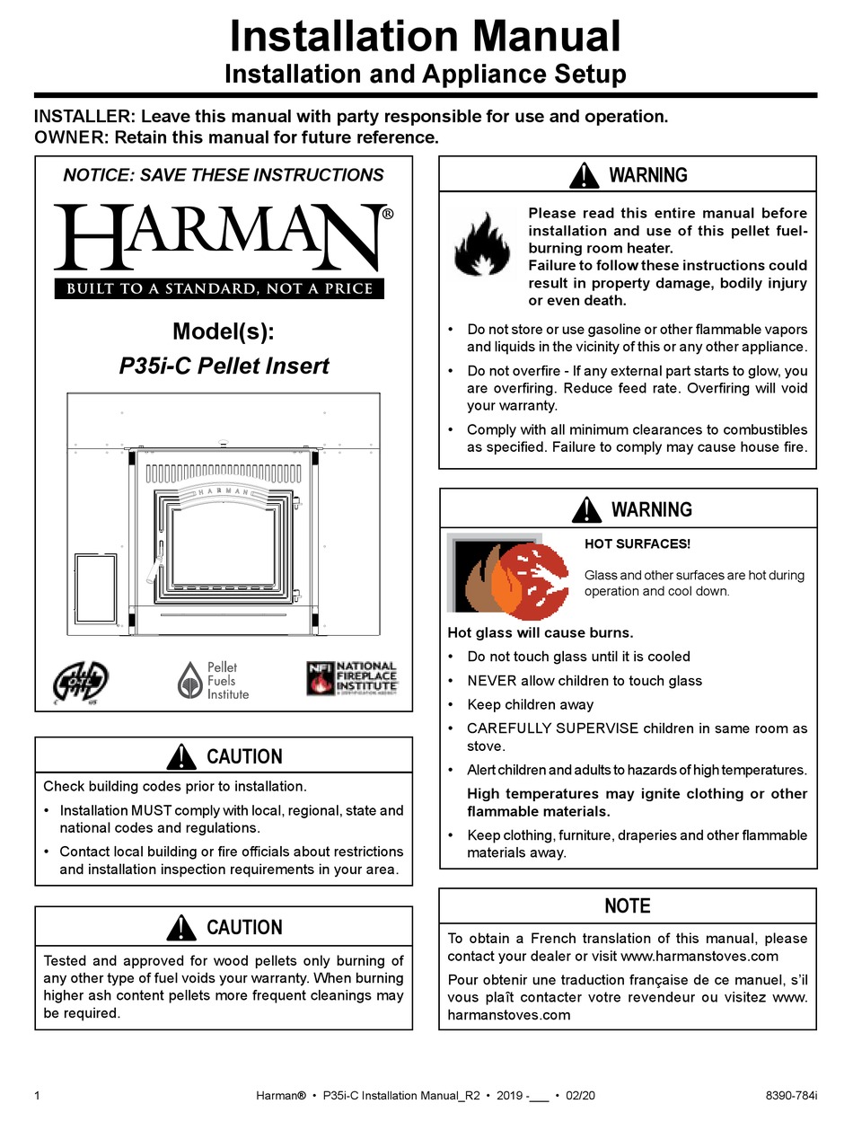 HARMAN P35I-C INSTALLATION MANUAL Pdf Download | ManualsLib