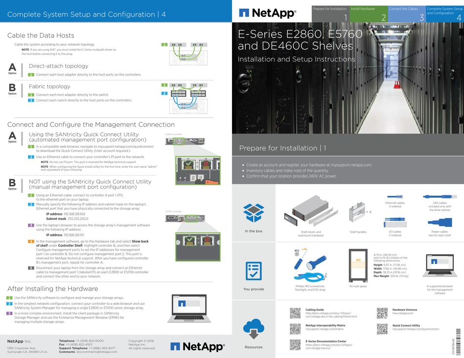 NETAPP E SERIES INSTALLATION AND SETUP INSTRUCTIONS Pdf Download ...