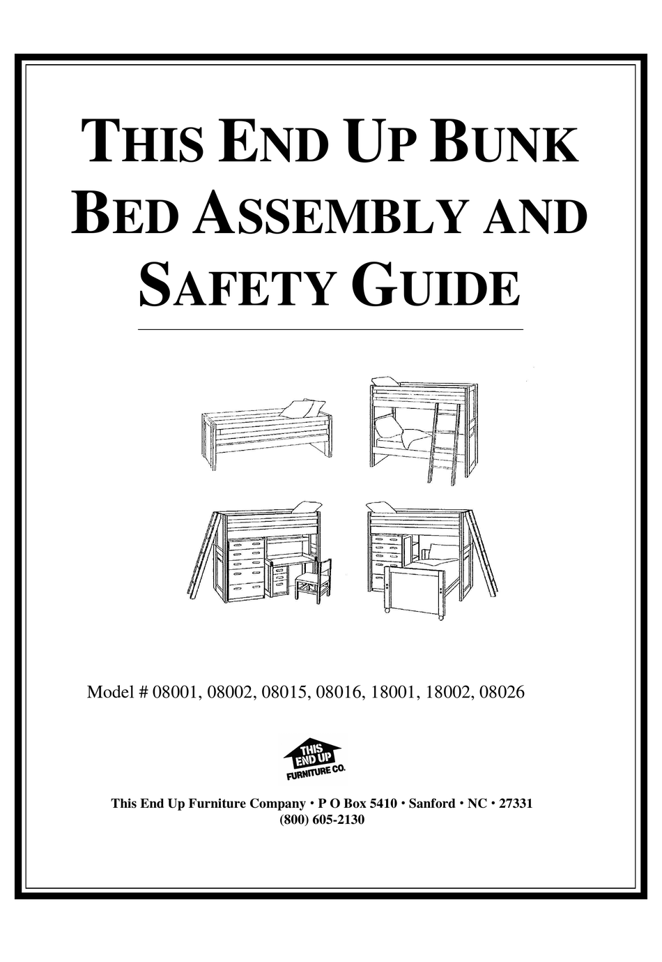 Furniture Bunk Bed 08001 Assembly, This End Up Furniture Bunk Beds