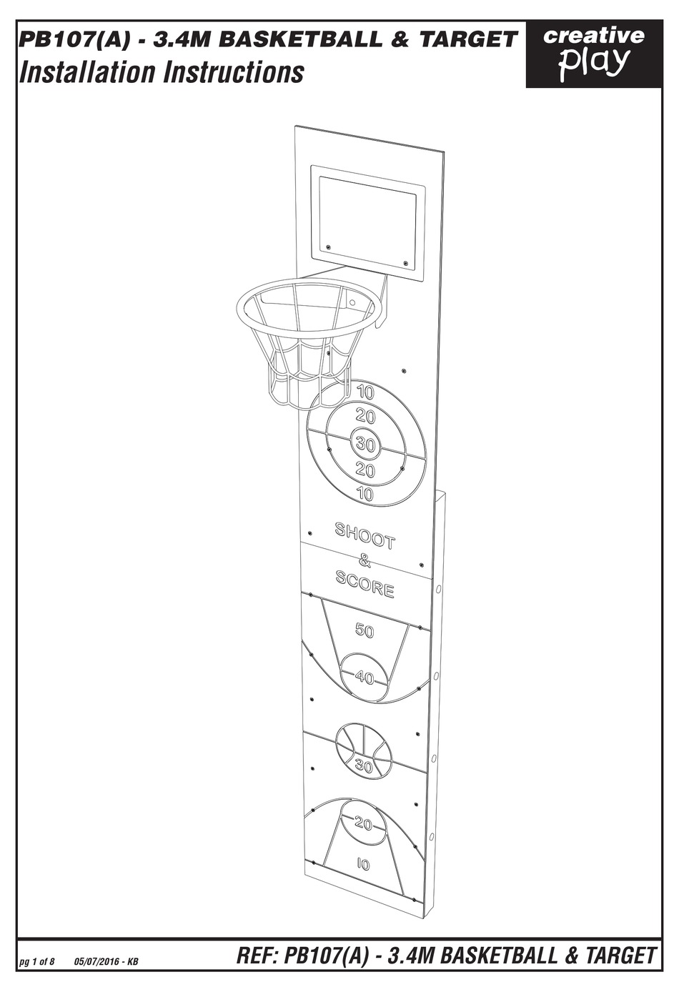 CREATIVE PLAY PB107 INSTALLATION INSTRUCTIONS MANUAL Pdf Download