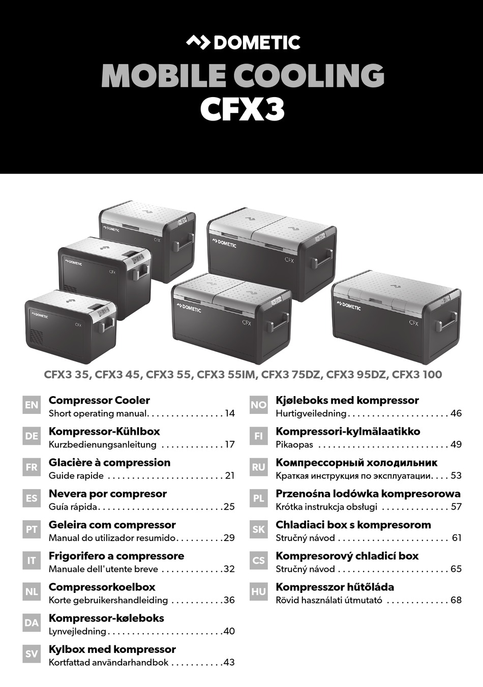 DOMETIC CFX3 SERIES SHORT OPERATING MANUAL Pdf Download ManualsLib