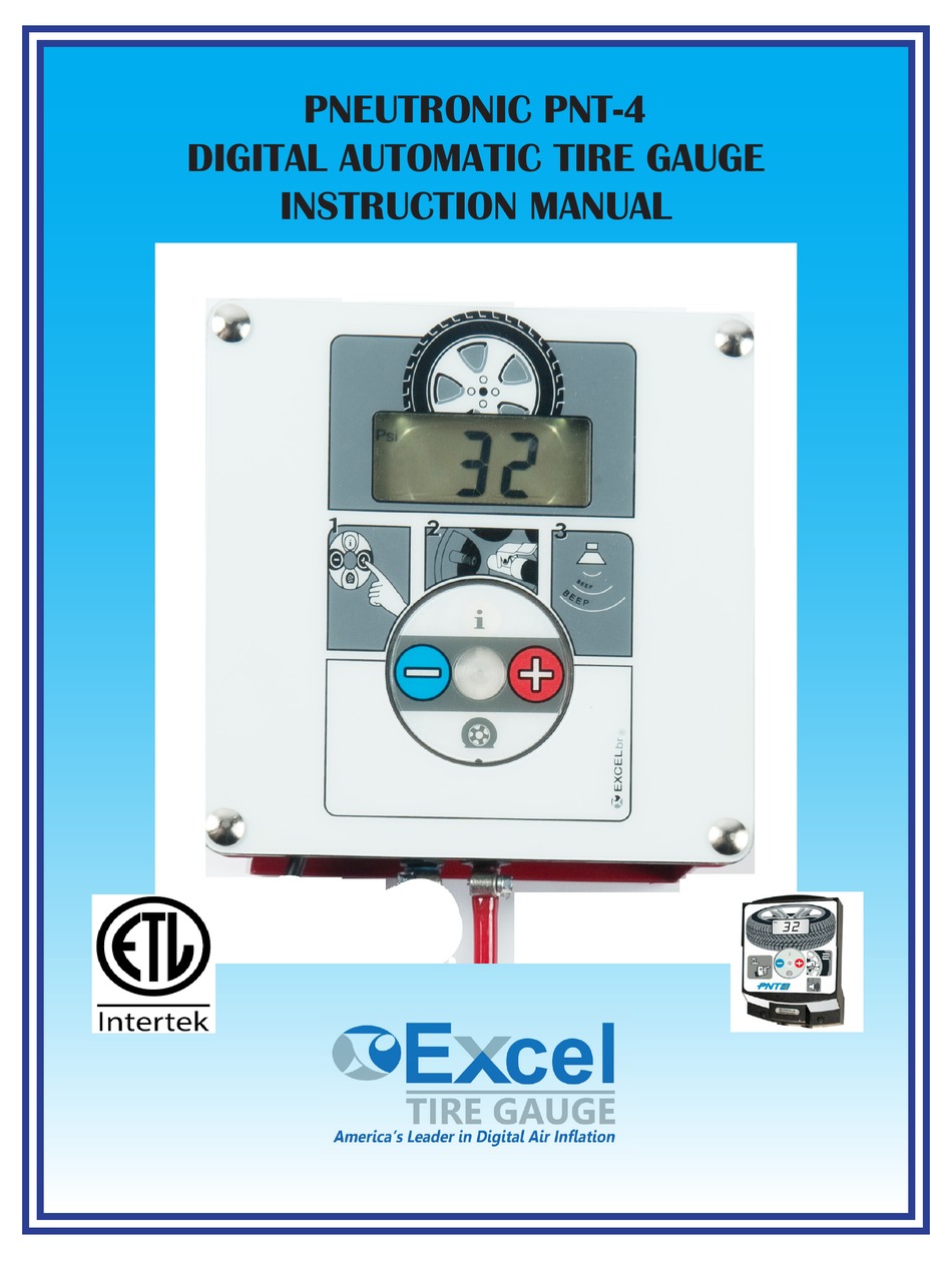 EXCEL TIRE GAUGE PNEUTRONIC PNT4 INSTRUCTION MANUAL Pdf Download