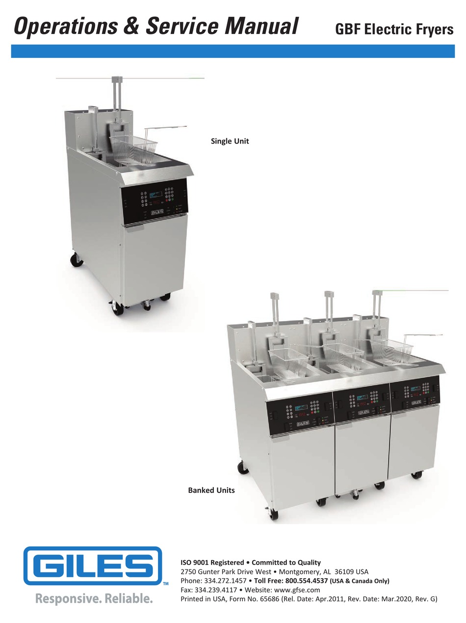 GILES GBF SERIES OPERATION & SERVICE MANUAL Pdf Download | ManualsLib