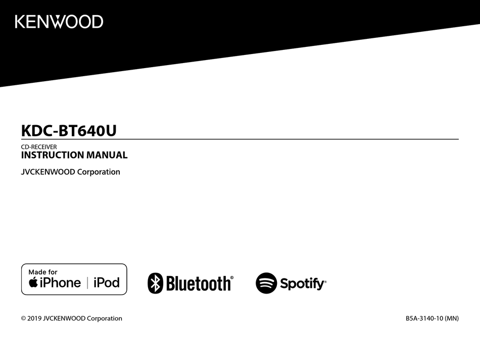 KENWOOD KDC-BT640U INSTRUCTION MANUAL Pdf Download | ManualsLib