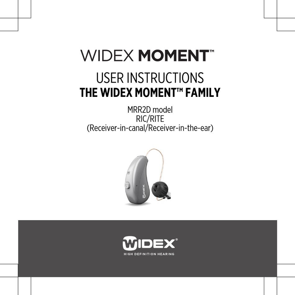 WIDEX MOMENT SERIES USER INSTRUCTIONS Pdf Download ManualsLib