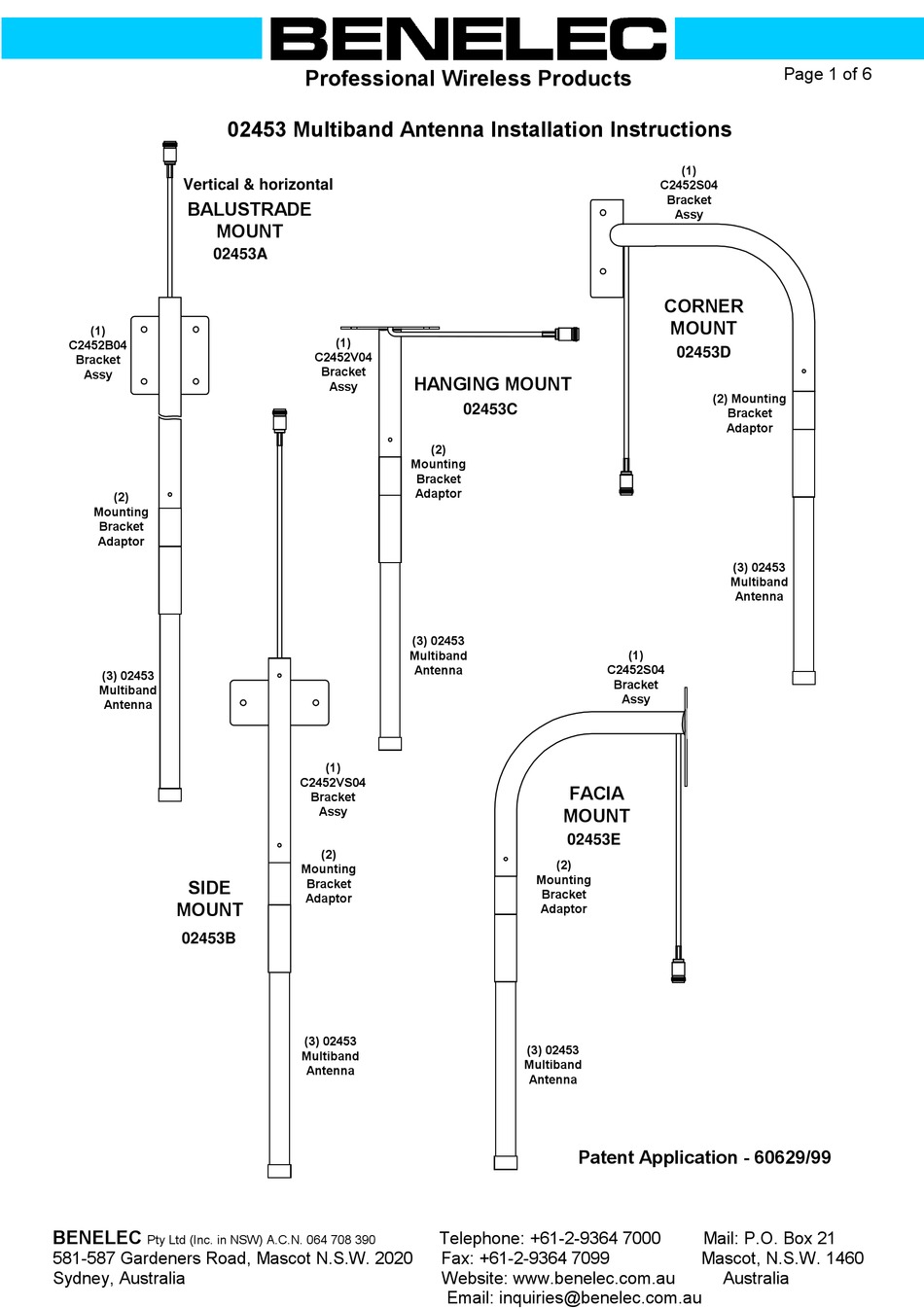 BENELEC 02453 INSTALLATION INSTRUCTIONS MANUAL Pdf Download | ManualsLib