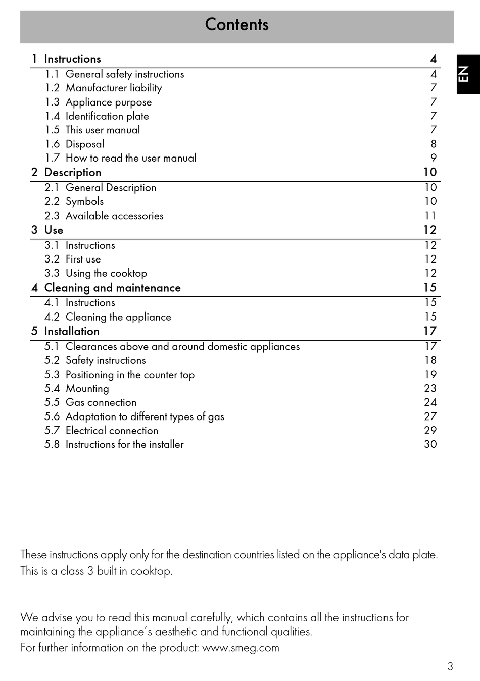 SMEG PSA9065 USER MANUAL Pdf Download ManualsLib