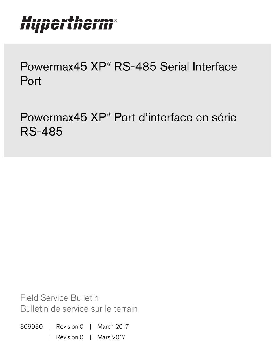 HYPERTHERM POWERMAX45 XP FIELD SERVICE BULLETIN Pdf Download ManualsLib photo