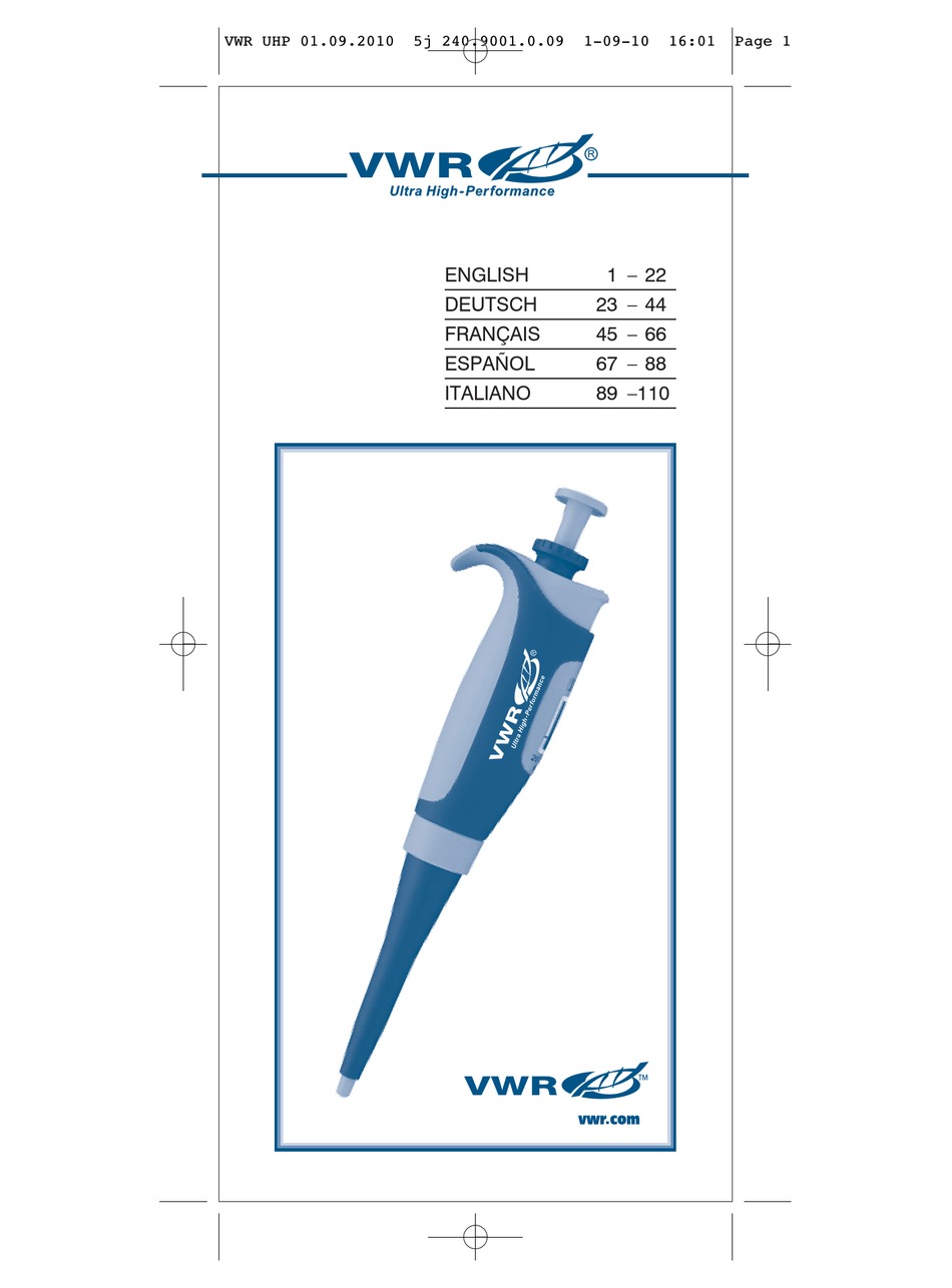 VWR VE2 MANUAL Pdf Download ManualsLib