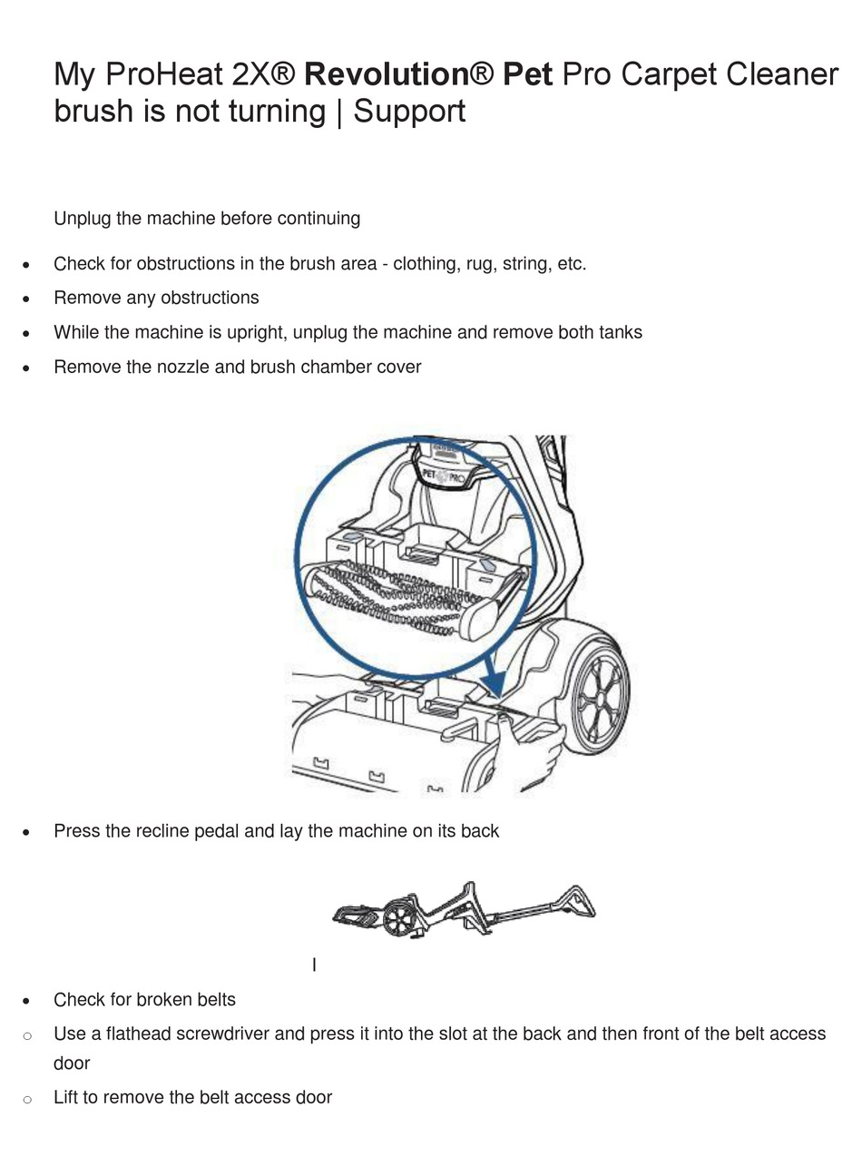 Bissell Proheat 2x Revolution Pet Pro Quick Start Manual Pdf Download Manualslib