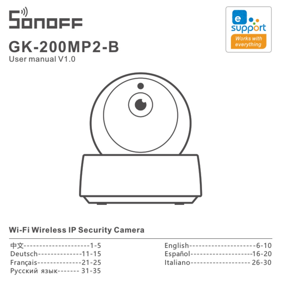 SONOFF GK-200MP2-B USER MANUAL Pdf Download | ManualsLib