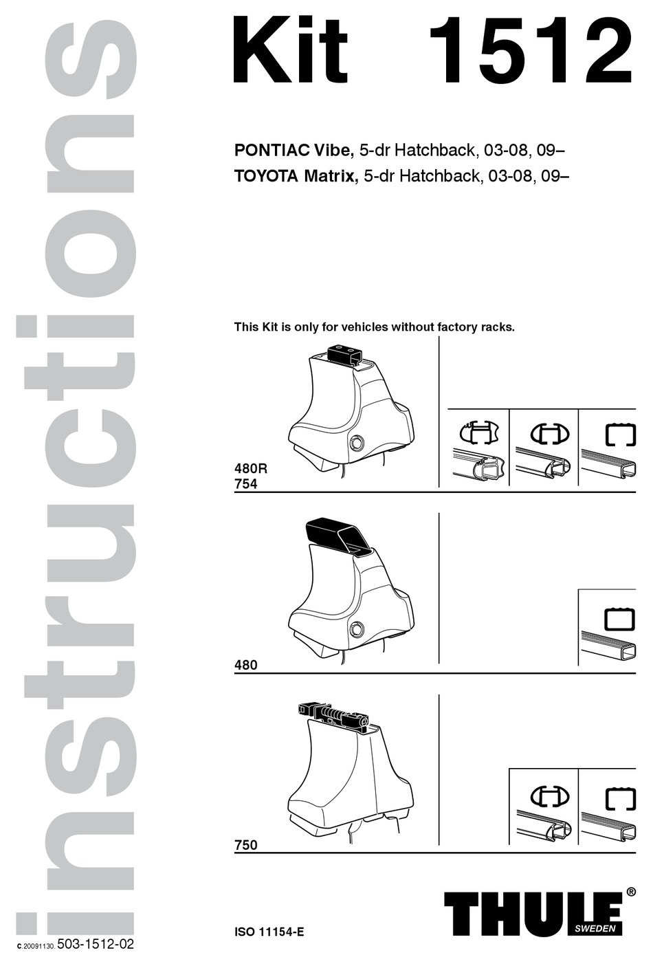 THULE 1512 INSTRUCTIONS MANUAL Pdf Download ManualsLib