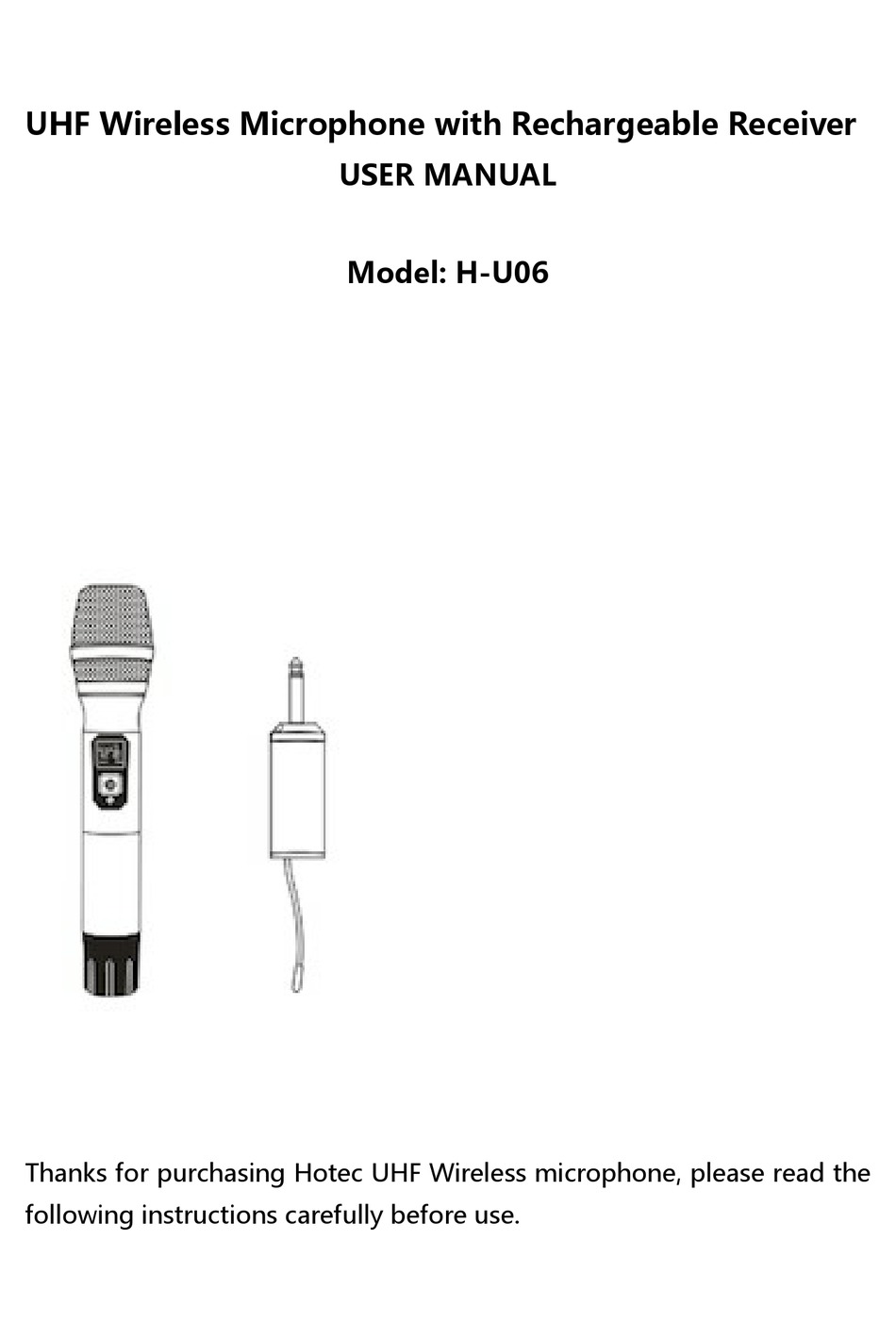 TECSON HOTEC H U06 USER MANUAL Pdf Download ManualsLib