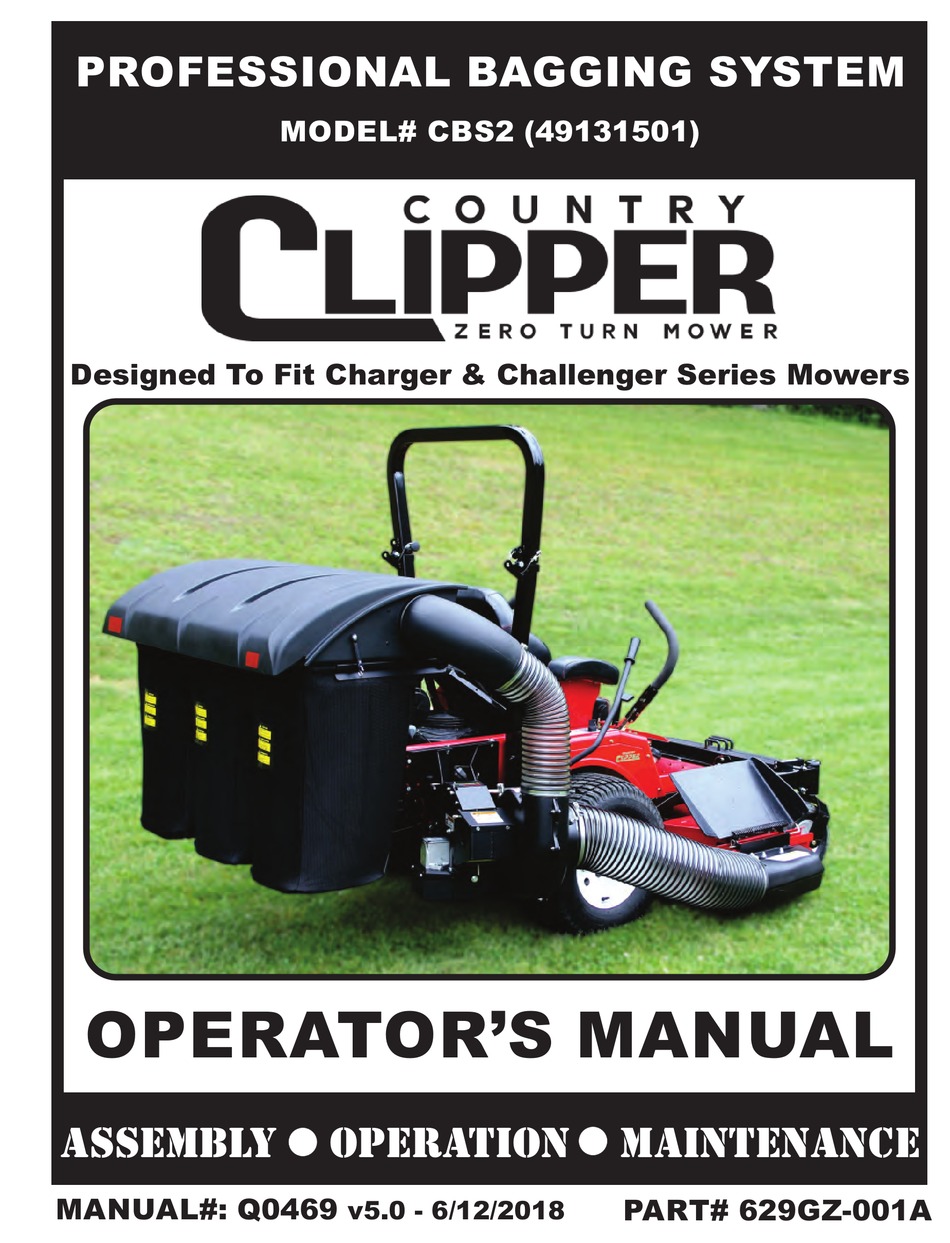 COUNTRY CLIPPER CBS2 OPERATOR'S MANUAL Pdf Download