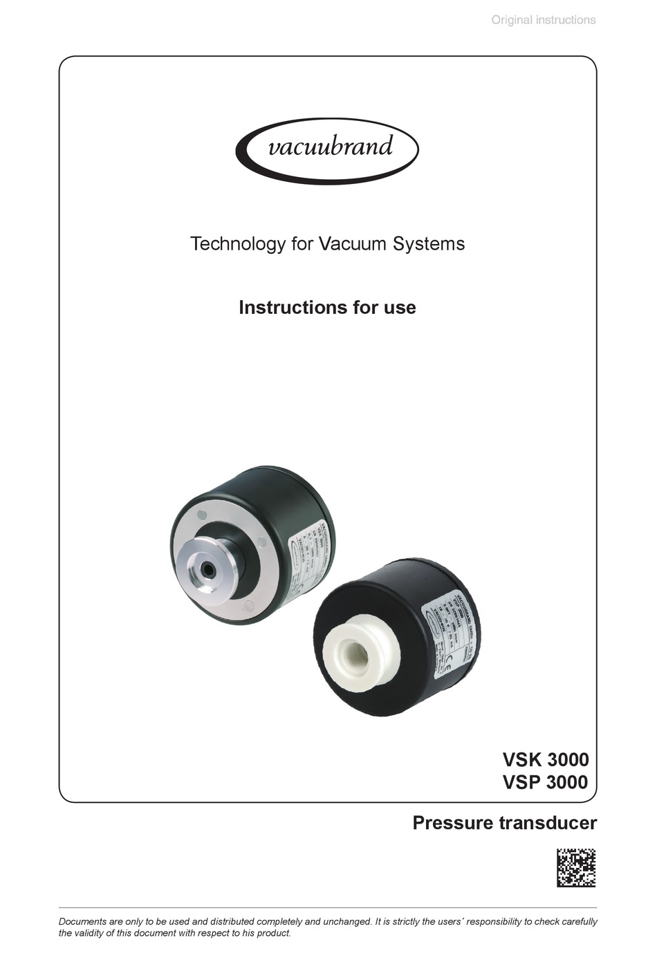 VACUUBRAND VSK 3000 INSTRUCTIONS FOR USE MANUAL Pdf Download ManualsLib