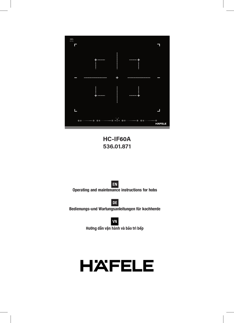 HAFELE HCIF60A OPERATING AND MAINTENANCE INSTRUCTIONS MANUAL Pdf