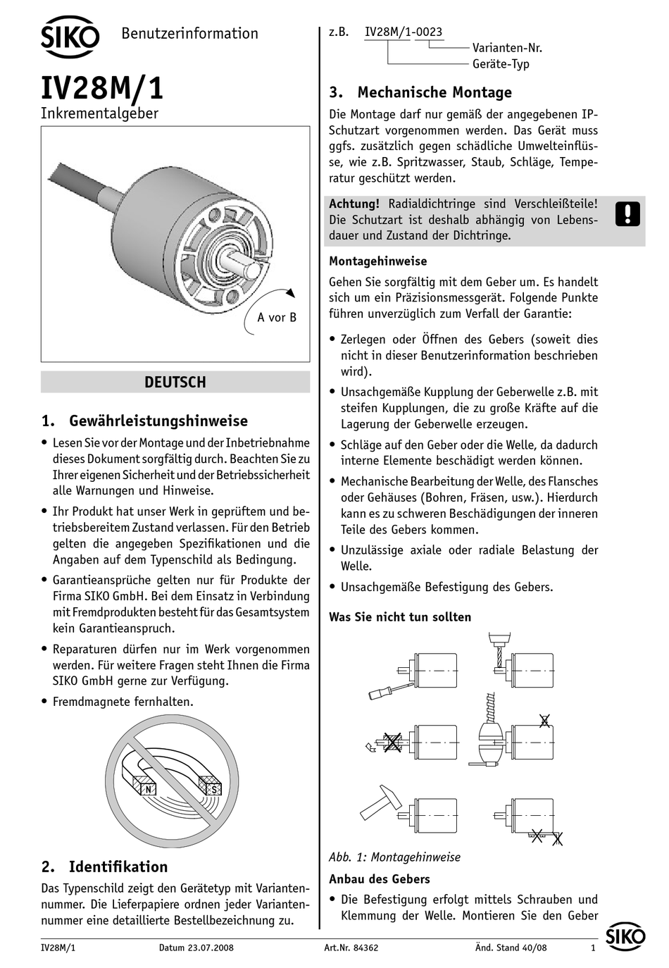 SIKO IV28M/1 USER INFORMATION Pdf Download | ManualsLib