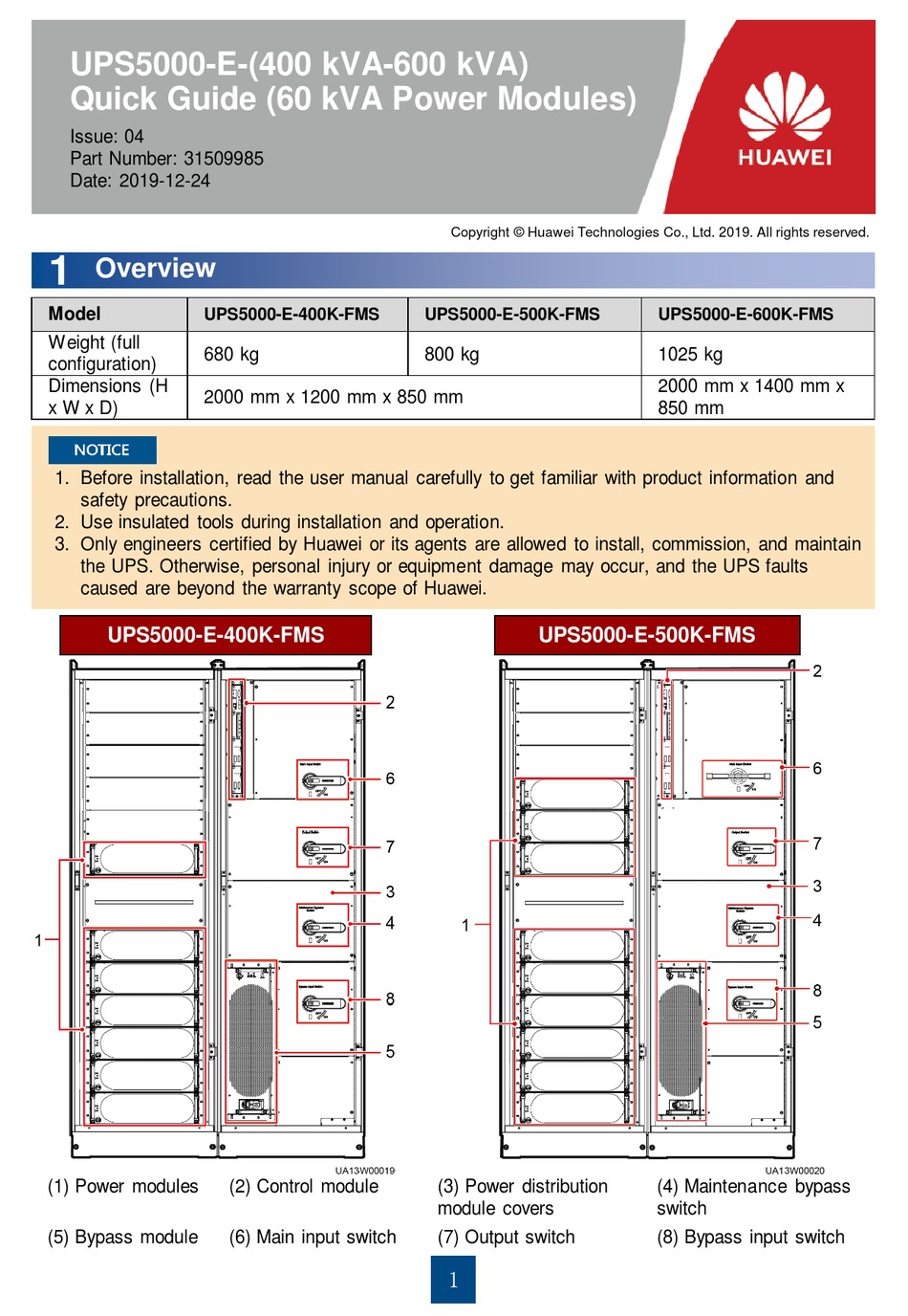 HUAWEI UPS5000-E SERIES QUICK MANUAL Pdf Download | ManualsLib