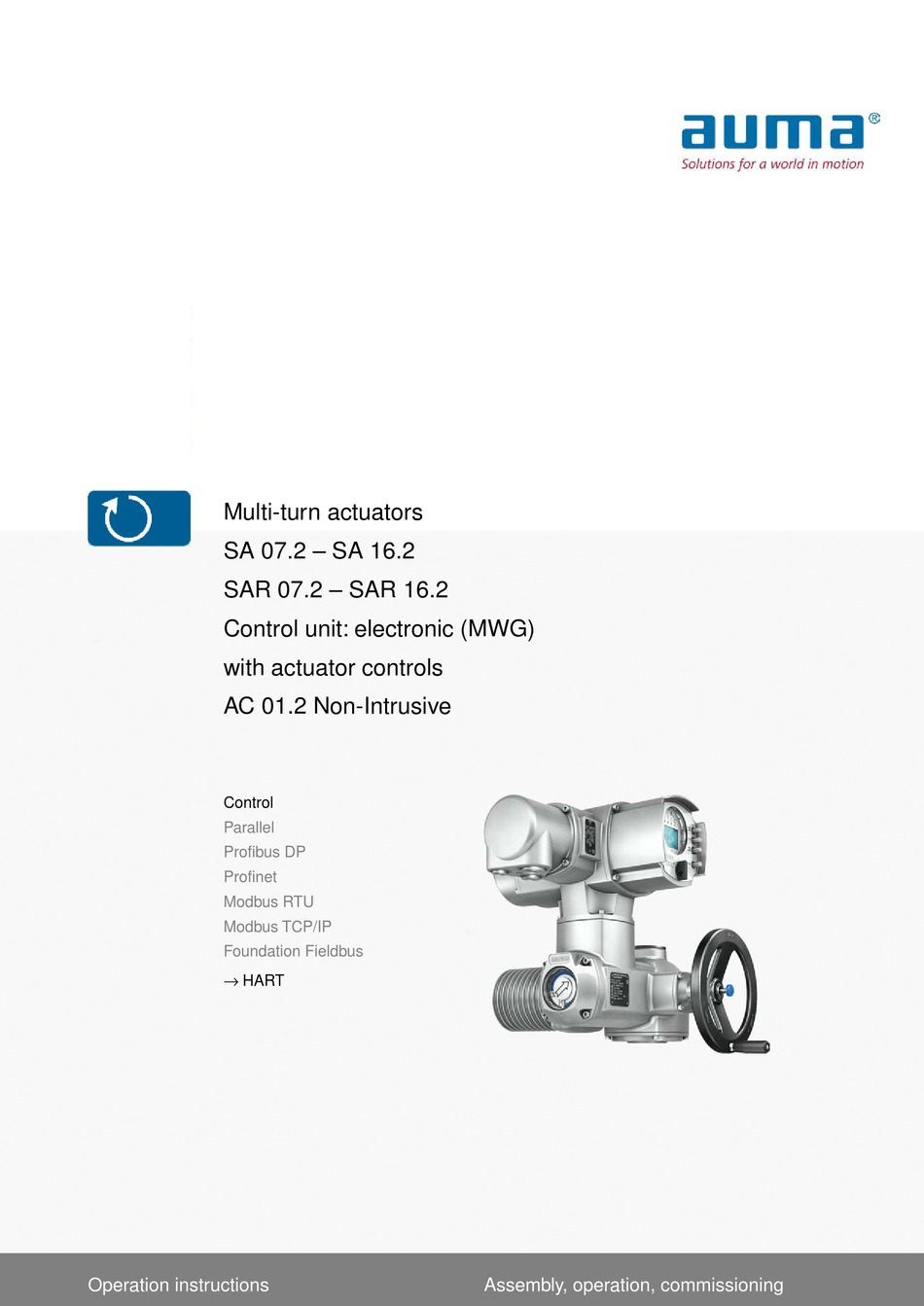 AUMA SA SERIES OPERATION INSTRUCTIONS MANUAL Pdf Download ManualsLib