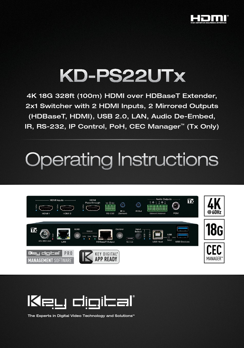 KEY DIGITAL KDPS22UTX OPERATING INSTRUCTIONS MANUAL Pdf Download ManualsLib