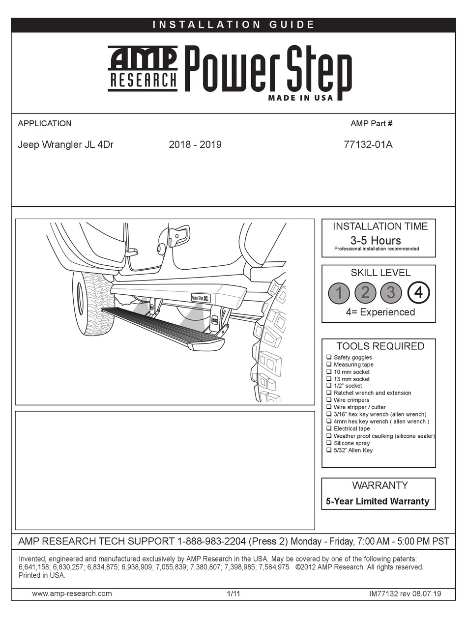 AMP RESEARCH POWERSTEP 7713201A INSTALLATION MANUAL Pdf Download