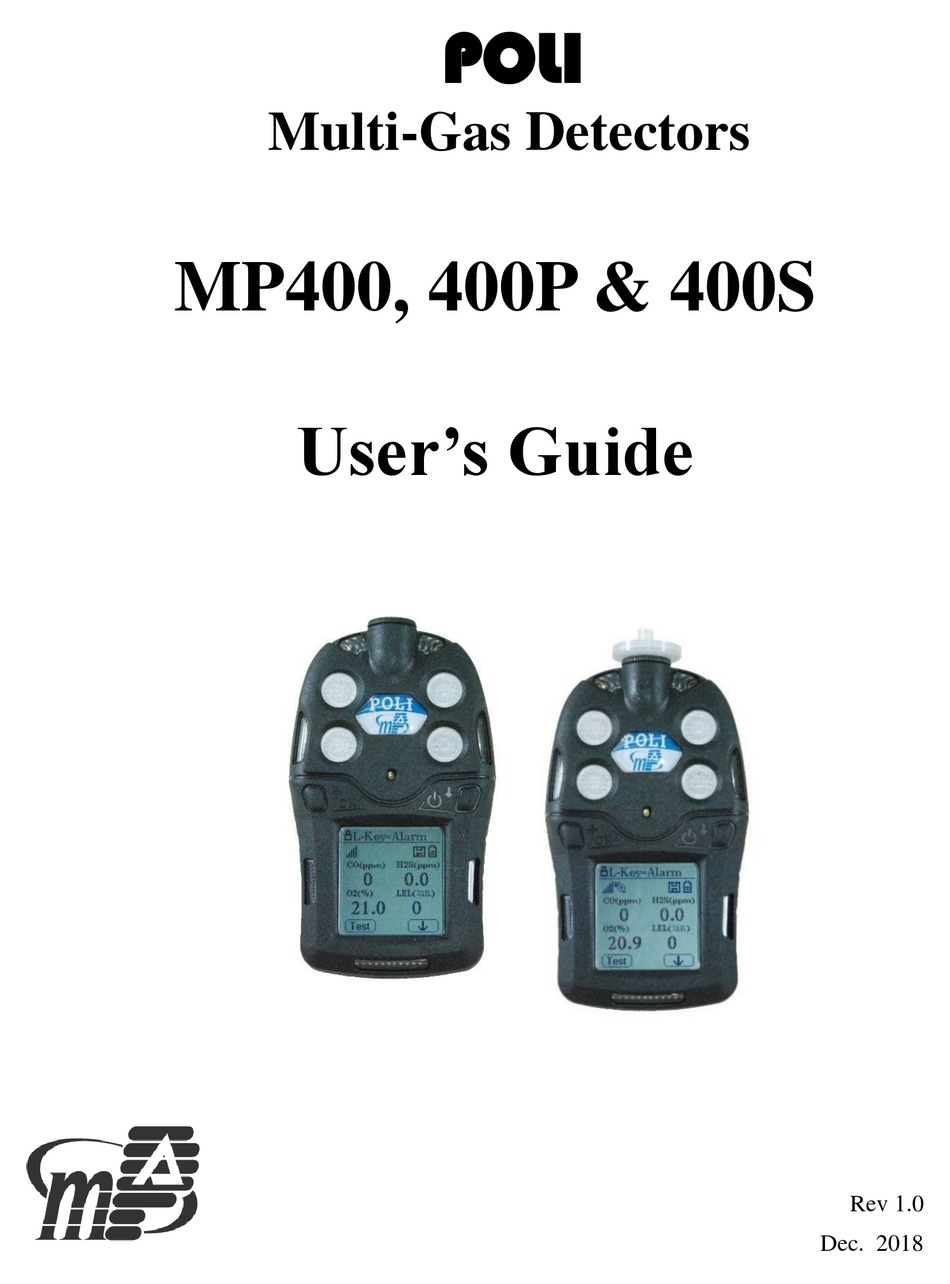 mPower POLI MP400P Pump 5-Gas Detector NDIR CO2/LEL/O2/H2S+CO