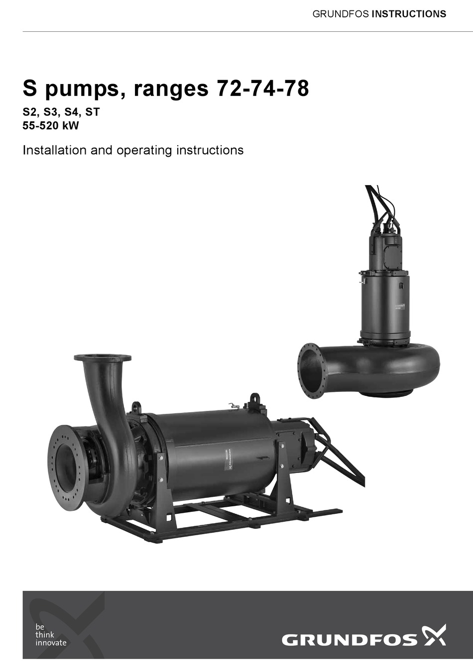 GRUNDFOS S SERIES INSTALLATION AND OPERATING INSTRUCTIONS MANUAL Pdf ...