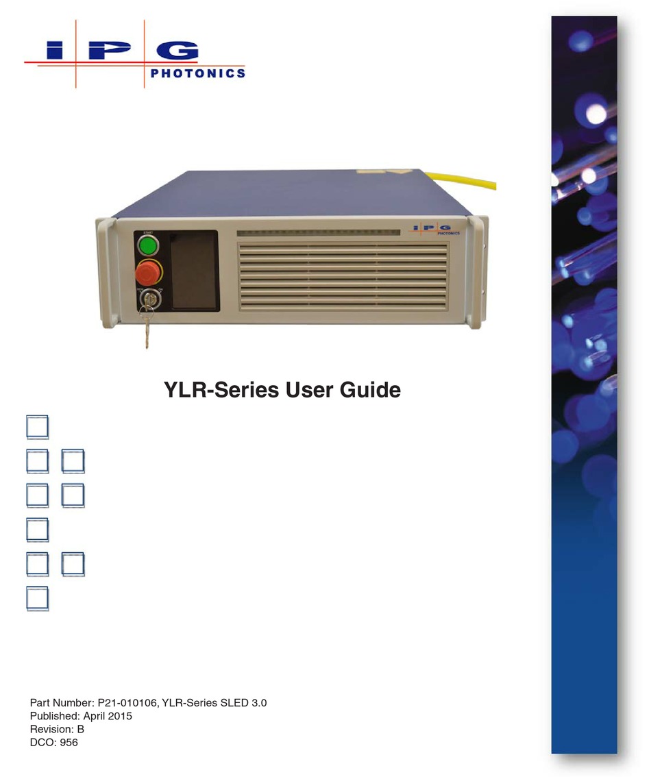 IPG PHOTONICS YLR SERIES USER MANUAL Pdf Download ManualsLib