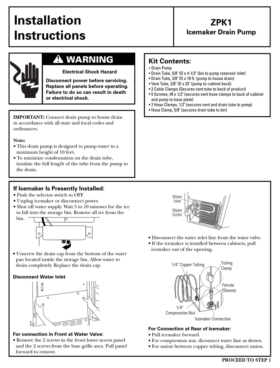 GE MONOGRAM ZPK1 INSTALLATION INSTRUCTIONS Pdf Download ManualsLib