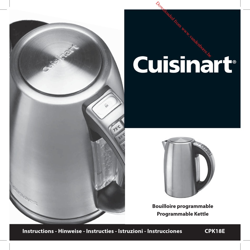 CUISINART CPK18E INSTRUCTIONS MANUAL Pdf Download ManualsLib