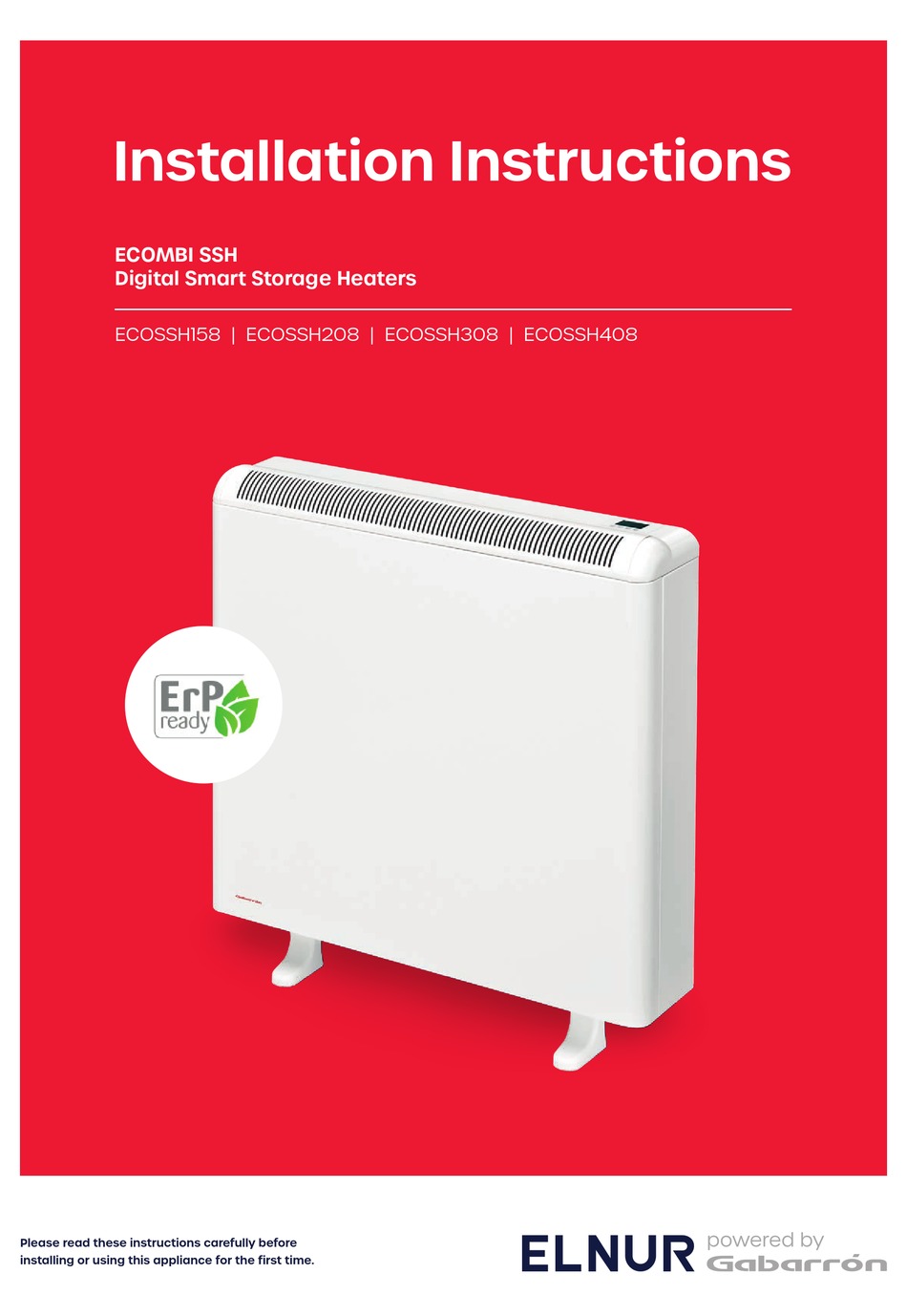 Gabarron Elnur Ecombi Ssh Series Installation Instructions Manual Pdf Download Manualslib