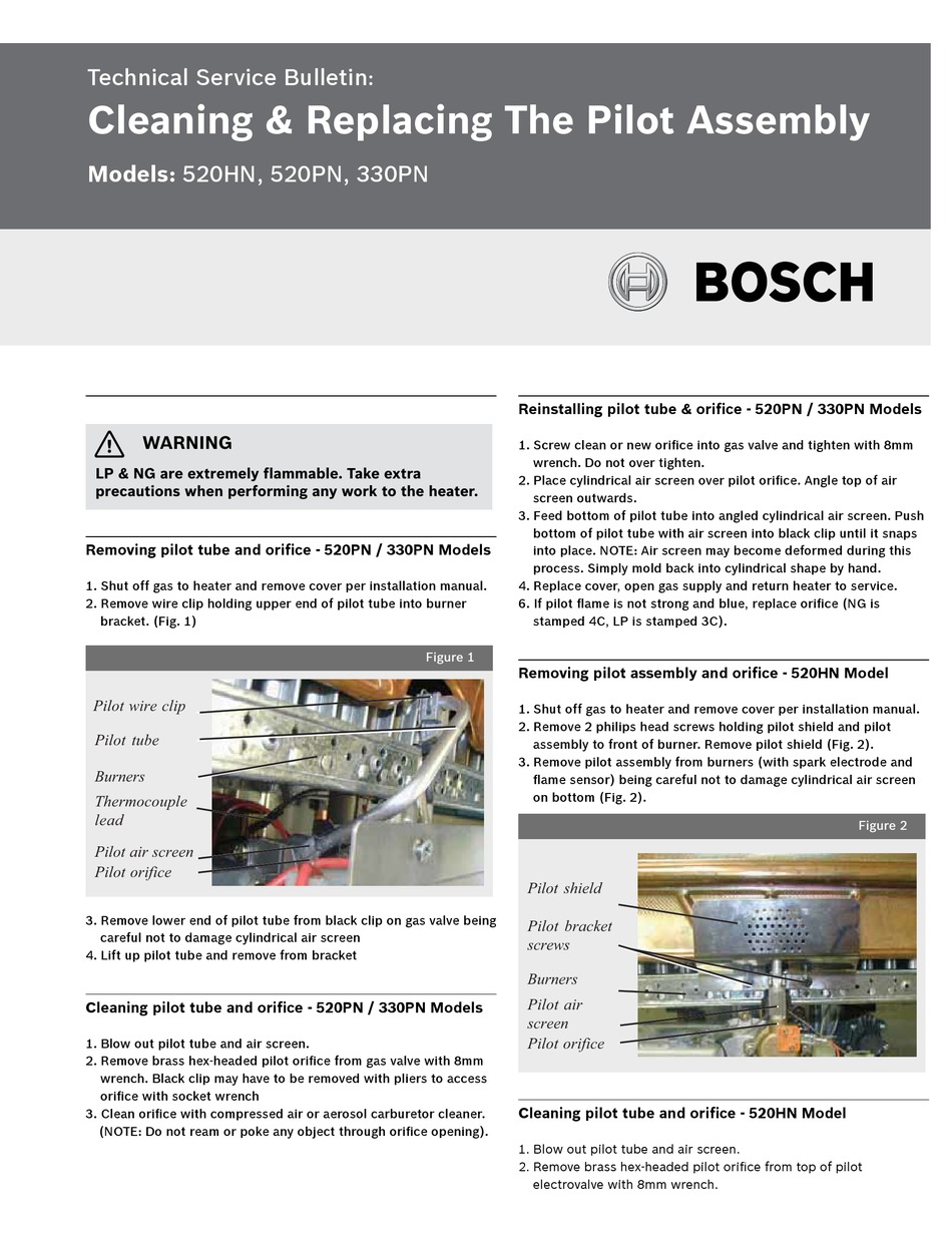 BOSCH 520HN TECHNICAL SERVICE BULLETIN Pdf Download ManualsLib