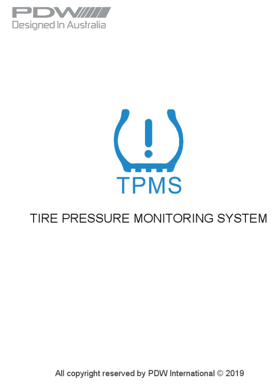 PDW TPMS MANUAL Pdf Download ManualsLib