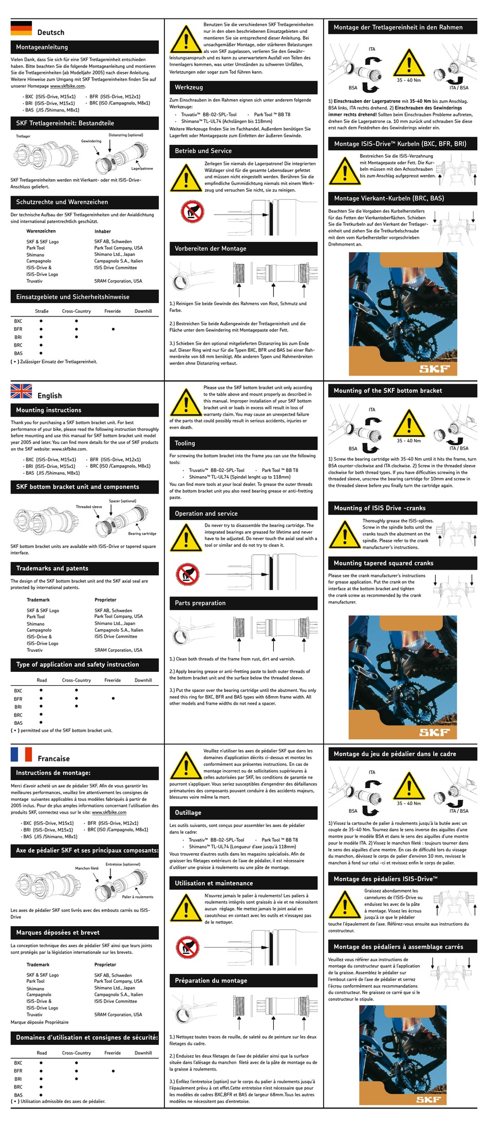 SKF BXC MOUNTING INSTRUCTIONS Pdf Download ManualsLib