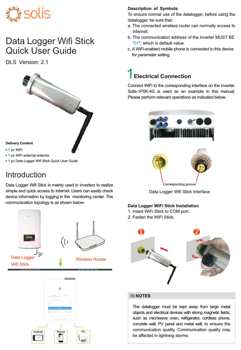 SOLIS DLS QUICK USER MANUAL Pdf Download | ManualsLib