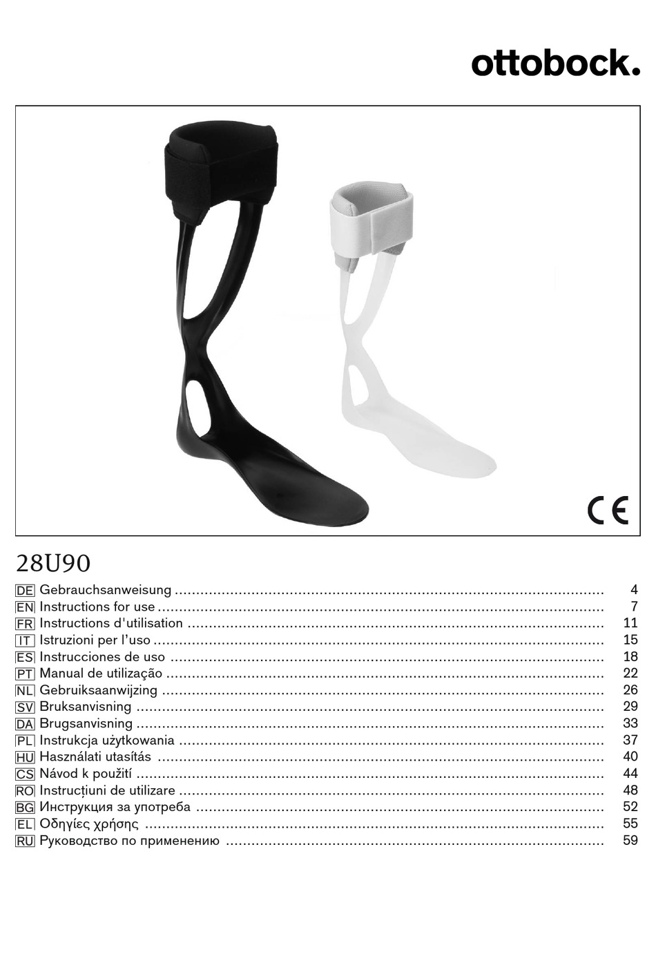 OTTO BOCK 28U90 SERIES INSTRUCTIONS FOR USE MANUAL Pdf Download ...