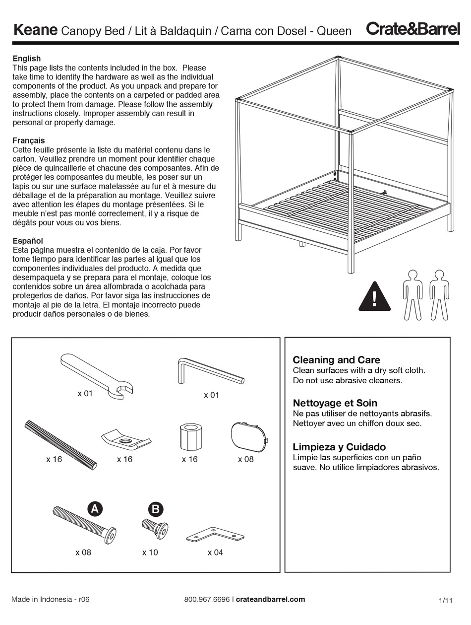 Crate Barrel Keane Manual Pdf, Crate And Barrel Bed Frame Instructions