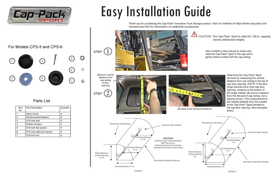 CAPPACK SPORT CPS5 EASY INSTALLATION MANUAL Pdf Download ManualsLib