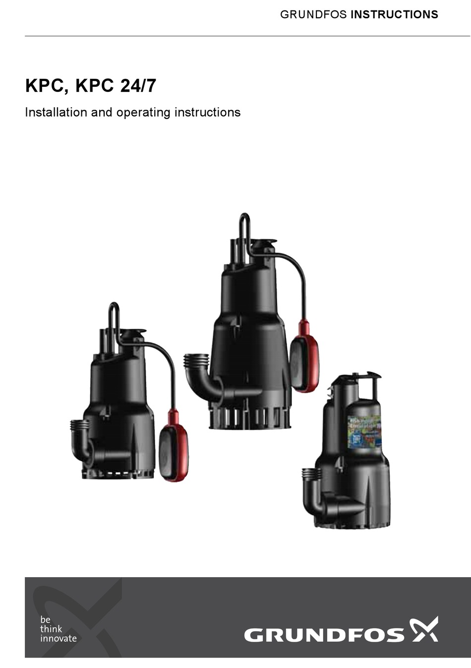 GRUNDFOS KPC SERIES INSTALLATION AND OPERATING INSTRUCTIONS MANUAL Pdf ...