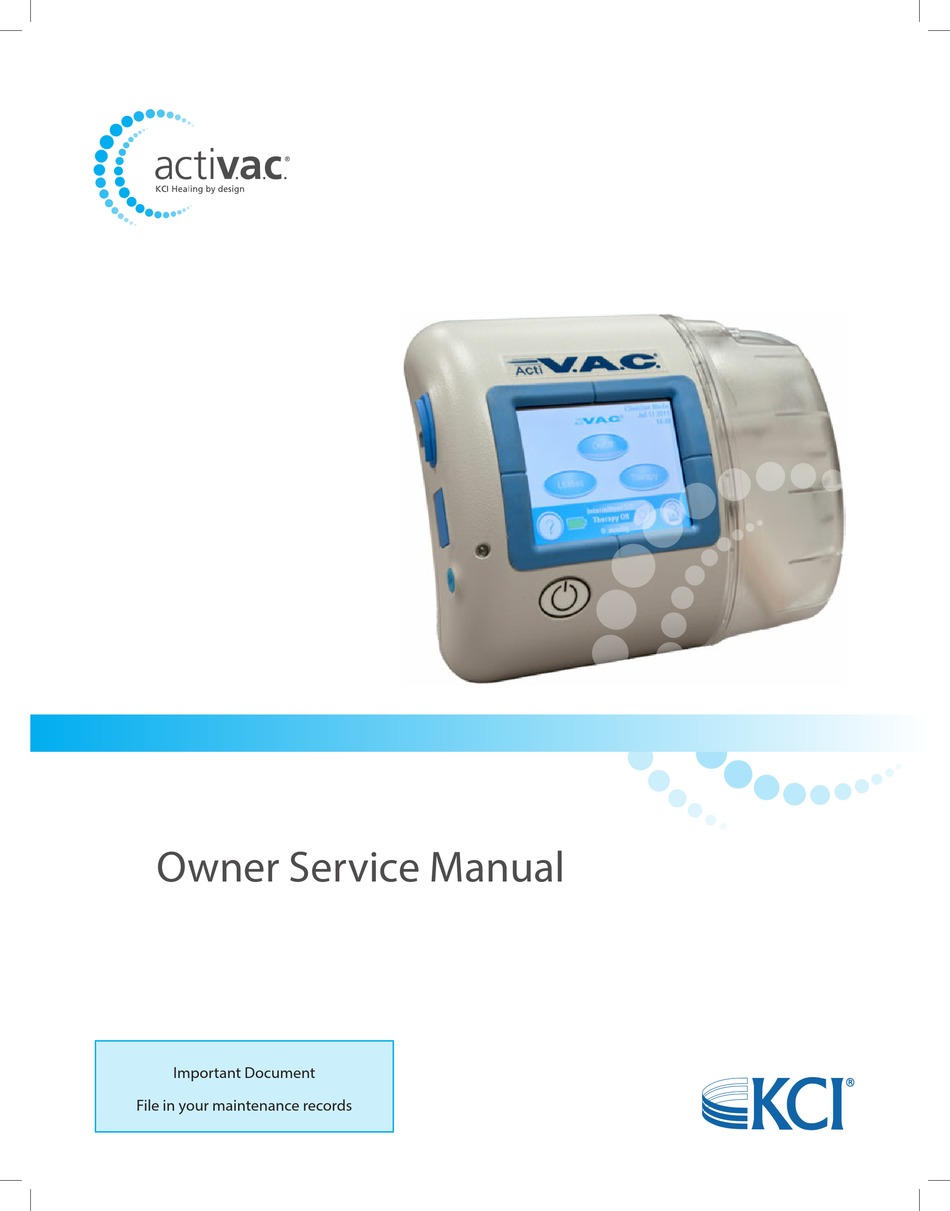 KCI ACTIV.A.C. OWNER'S SERVICE MANUAL Pdf Download | ManualsLib