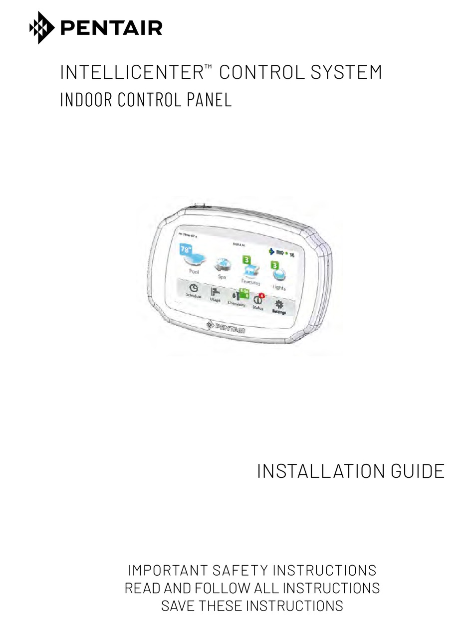 PENTAIR INTELLICENTER INSTALLATION MANUAL Pdf Download | ManualsLib