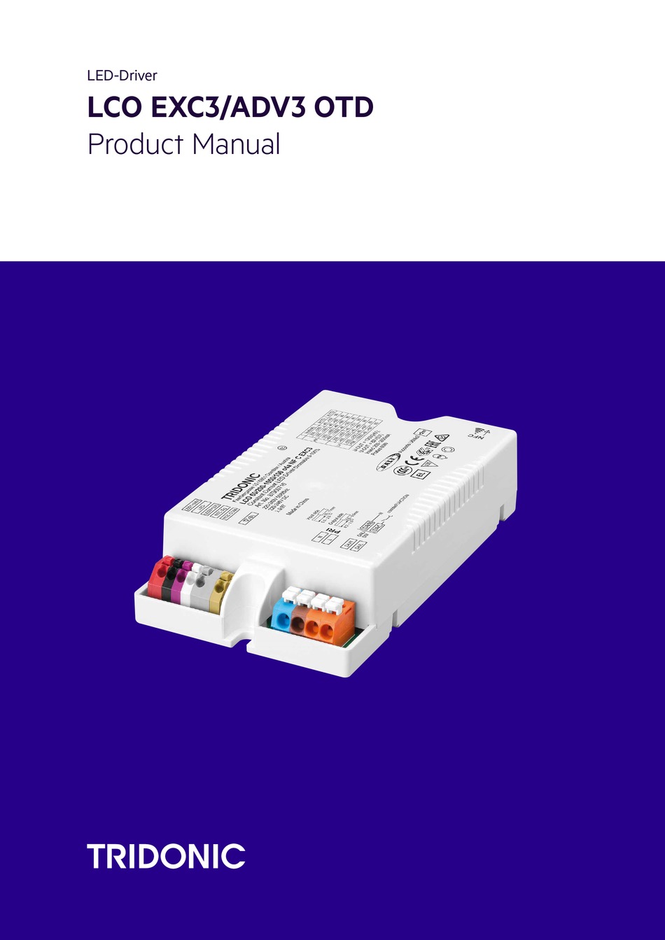 TRIDONIC LCO EXC3 PRODUCT MANUAL Pdf Download | ManualsLib