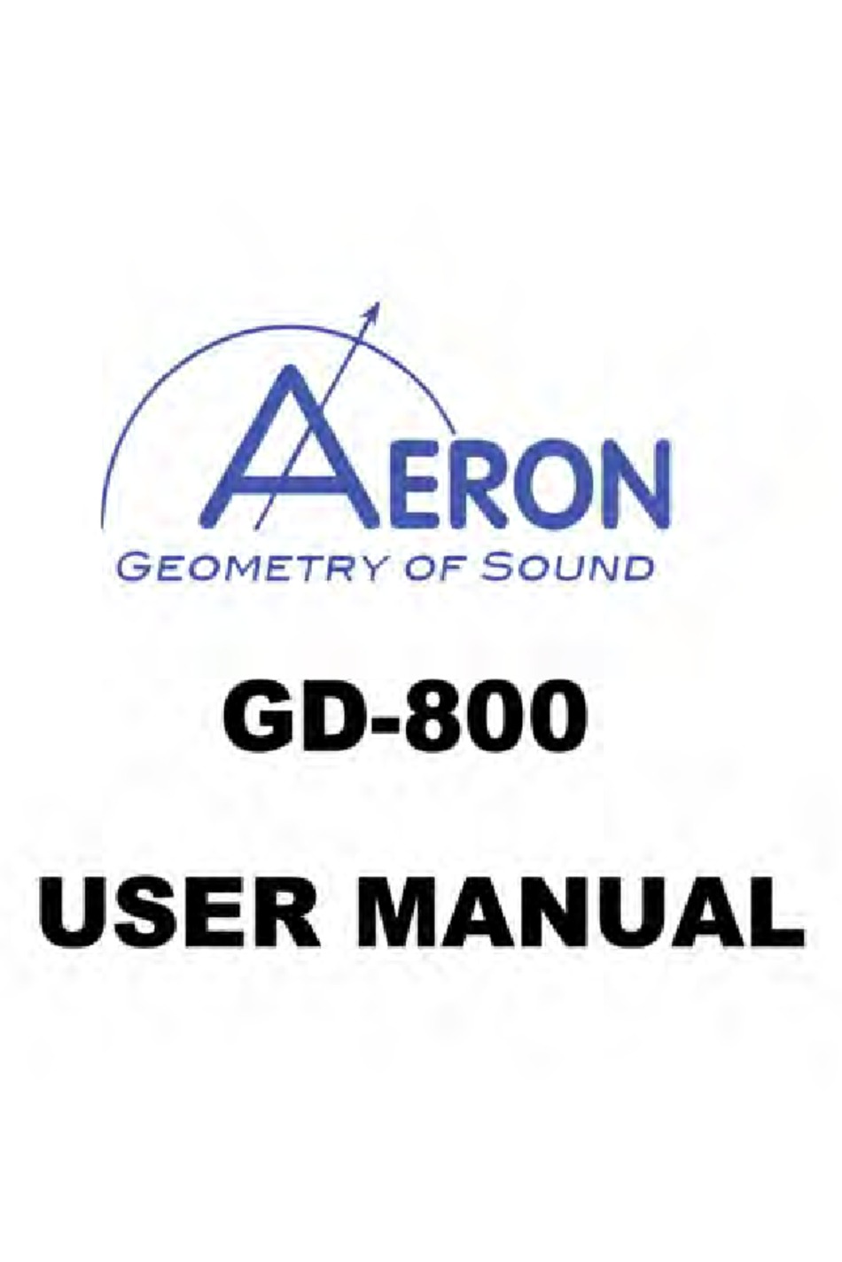 AERON GD800 USER MANUAL Pdf Download ManualsLib