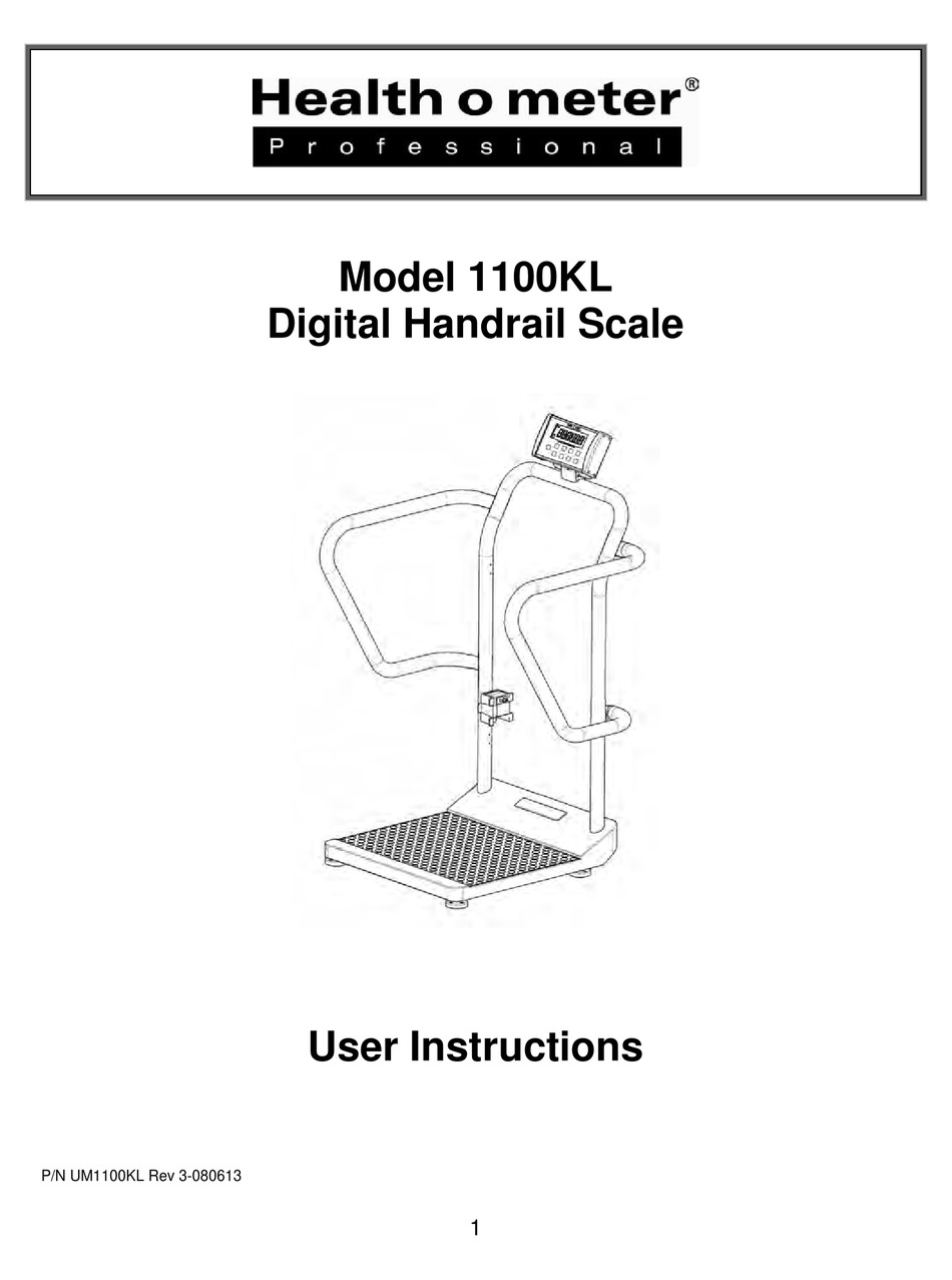 Health O Meter 1100KL Digital Platform Scale with Extra Wide Handrails