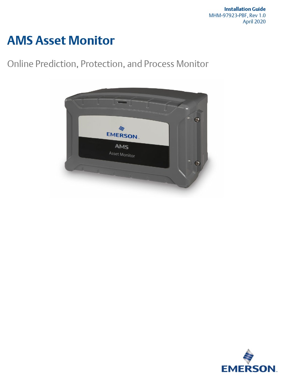 EMERSON AMS INSTALLATION MANUAL Pdf Download ManualsLib