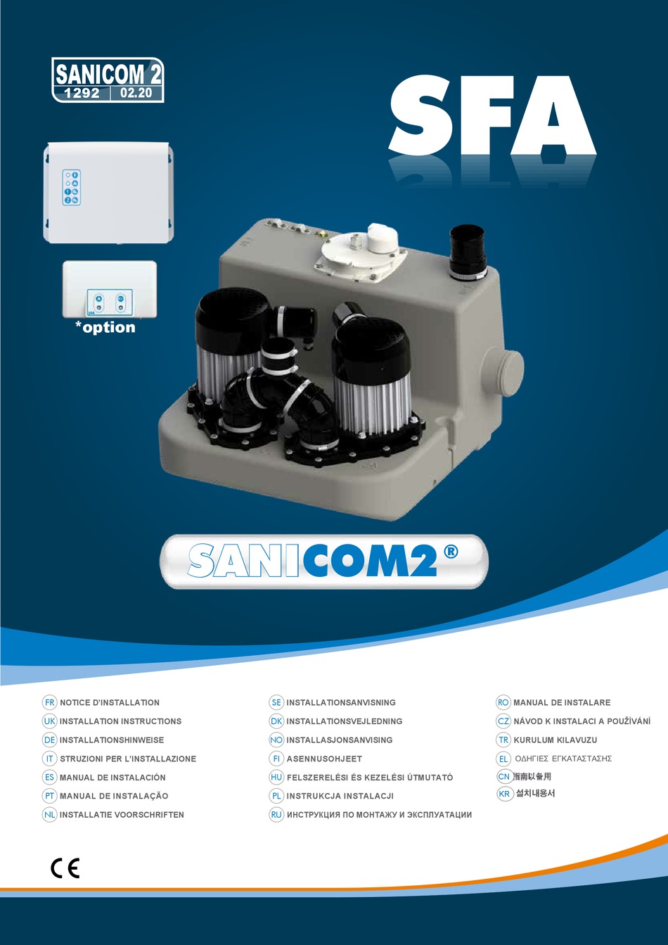 SFA SANICOM 2 INSTALLATION INSTRUCTIONS MANUAL Pdf Download | ManualsLib