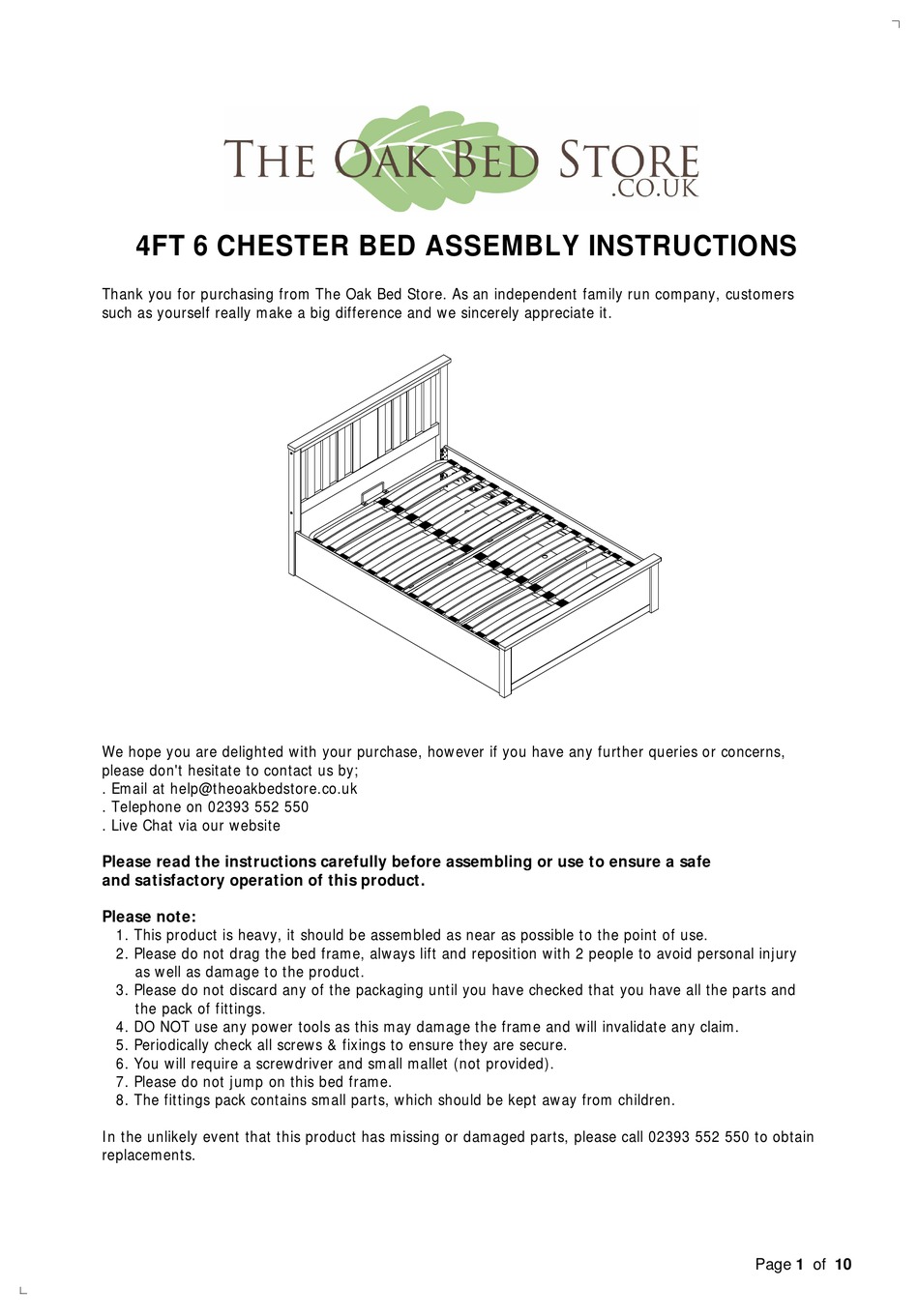 THE OAK BED STORE CHESTER OTTOMAN ASSEMBLY INSTRUCTIONS MANUAL Pdf