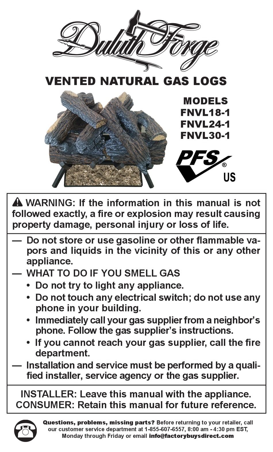 DULUTH FNVL181 MANUAL Pdf Download ManualsLib
