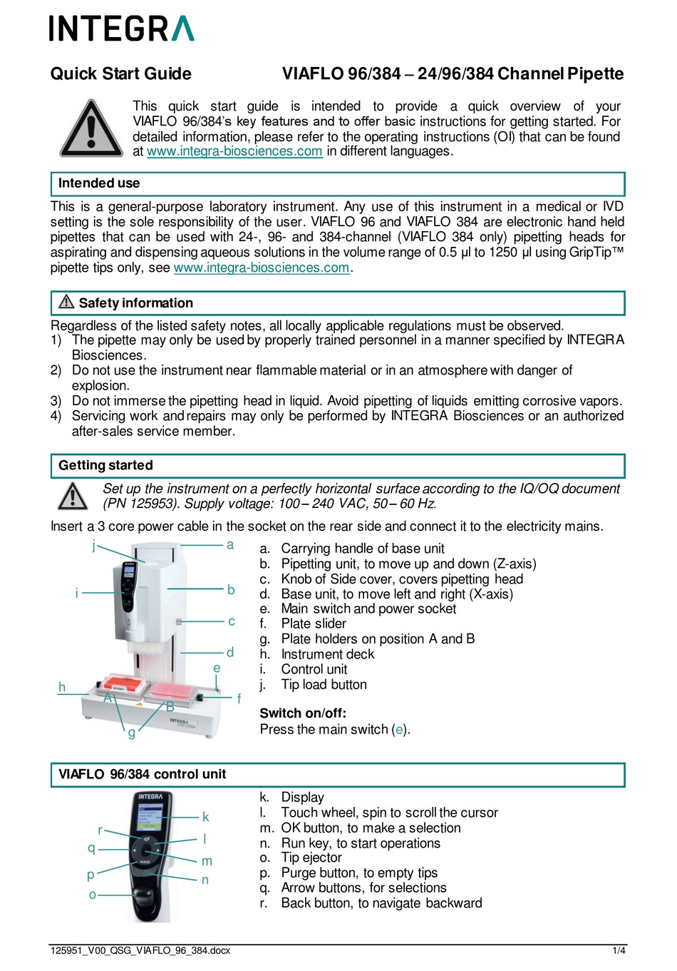 Integra Viaflo 96 Quick Start Manual Pdf Download Manualslib